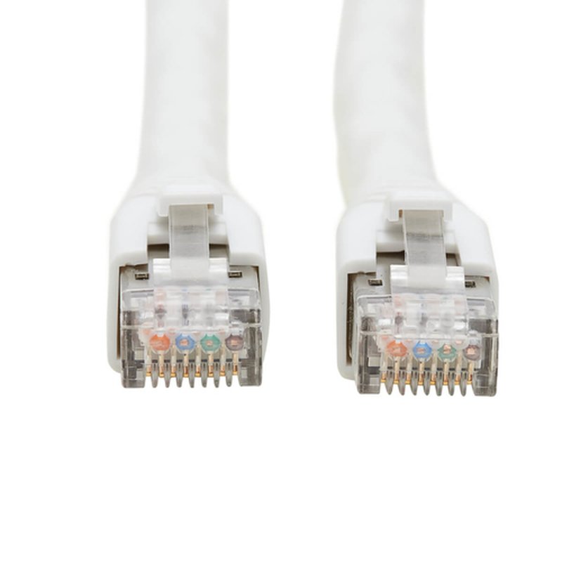 Tripp Lite N272-020-WH Cable S/FTP Patch Ethernet Blindado Snagless Certificado Cat8 25G / 40G (RJ45 M/M), PoE, Blanco, 6.1 m [20 pies] - Imagen 3