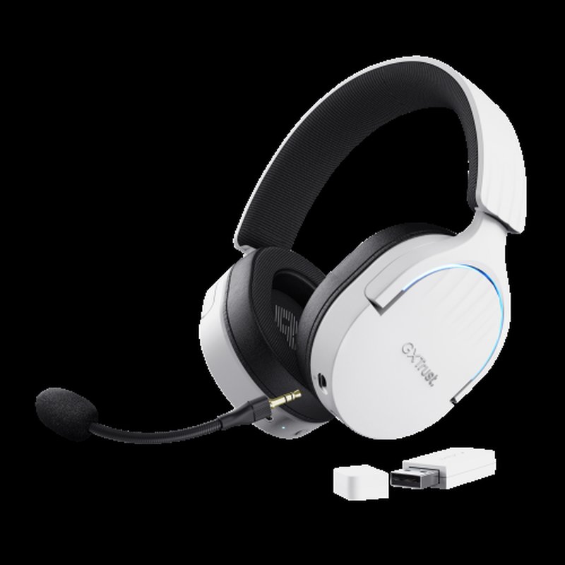 Trust GXT 491W FAYZO Auriculares Inalámbrico y alámbrico Diadema Juego USB Tipo C Bluetooth Negro, Blanco