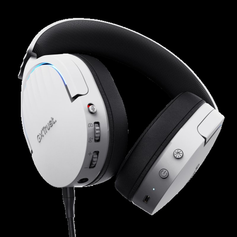 Trust GXT 491W FAYZO Auriculares Inalámbrico y alámbrico Diadema Juego USB Tipo C Bluetooth Negro, Blanco - Imagen 4
