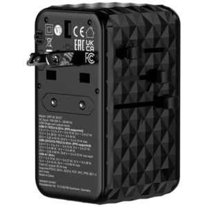 Verbatim CNT-02 Universal Negro Corriente alterna Carga rápida Interior