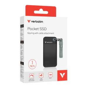 Alternative view of Verbatim Pocket SSD 1 TB USB Tipo C 3.2 Gen 2 (3.1 Gen 2) Negro, Gris