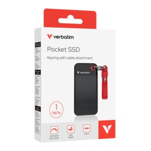 Alternative view of Verbatim Pocket SSD 1 TB USB Tipo C 3.2 Gen 2 (3.1 Gen 2) Negro, Rojo
