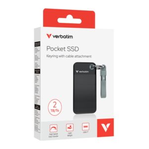 Alternative view of Verbatim Pocket SSD 2 TB USB Tipo C 3.2 Gen 2 (3.1 Gen 2) Negro, Gris