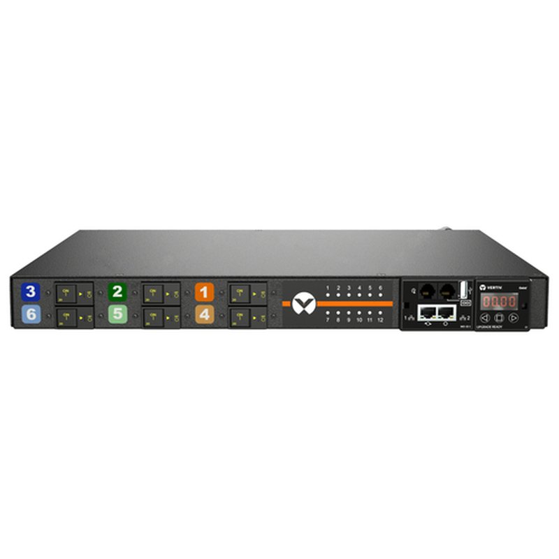 Vertiv Geist MGR3E1R6-12CF13-3PS56B2H10-S unidad de distribución de energía (PDU) 12 salidas AC 0U Negro Vertiv Geist MGR3E1R6-12CF13-3PS56B2H10-S unidad de distribución de energía (PDU) 12 salidas AC 0U Negro