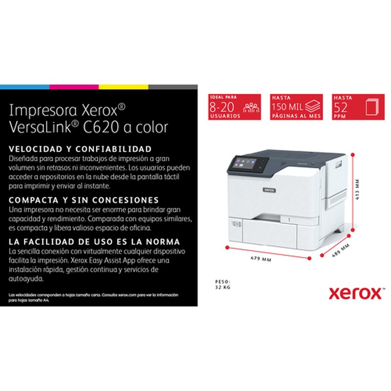Xerox VersaLink C620V_DN impresora láser Color 1200 x 1200 DPI A4 Xerox VersaLink C620V_DN impresora láser Color 1200 x 1200 DPI A4 - Imagen 5