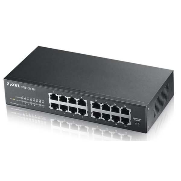 Zyxel GS1100-16 No administrado Gigabit Ethernet (10/100/1000) Negro