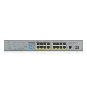 Alternative view of Zyxel GS1300-18HP-EU0101F switch No administrado Gigabit Ethernet (10/100/1000) Energía sobre Ethernet (PoE) Gris