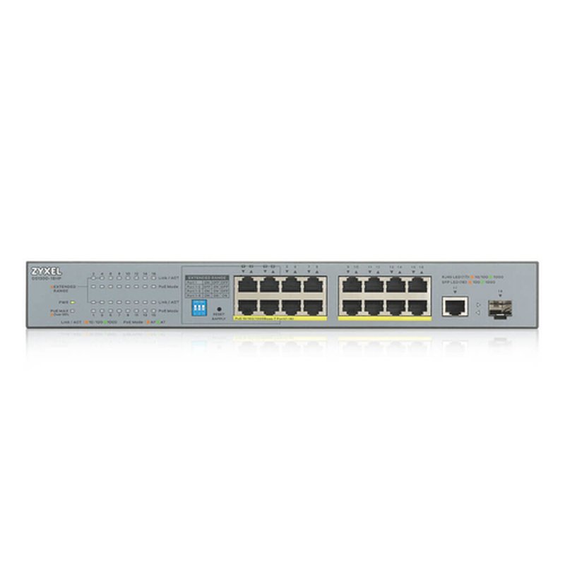 Zyxel GS1300-18HP-EU0101F switch No administrado Gigabit Ethernet (10/100/1000) Energía sobre Ethernet (PoE) Gris - Imagen 2