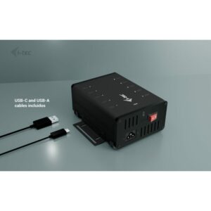 Alternative view of i-tec USB-C/USB-A Metal Charging + data HUB, 15W per port, 10x USB-C