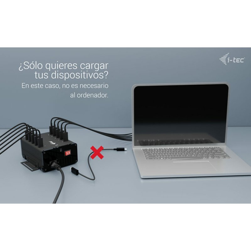 i-tec USB-C/USB-A Metal Charging + data HUB, 15W per port, 10x USB-C - Imagen 5