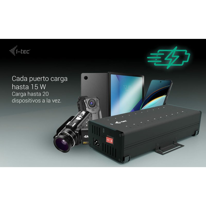 i-tec USB-C/USB-A Metal Charging + data HUB, 15W per port, 20x USB-C - Imagen 3
