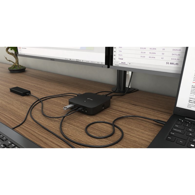 i-tec USB-C Dual Display Docking Station with Power Delivery 65W + Universal Charger 77 W i-tec USB-C Dual Display Docking Station with Power Delivery 65W + Universal Charger 77 W - Imagen 10