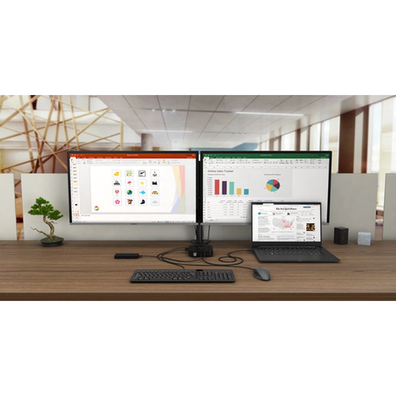 i-tec USB-C Dual Display Docking Station with Power Delivery 65W + Universal Charger 77 W i-tec USB-C Dual Display Docking Station with Power Delivery 65W + Universal Charger 77 W - Imagen 9