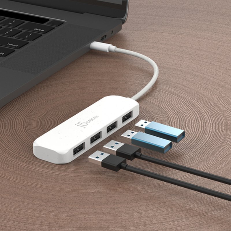 j5create Concentrador USB-C a 4 puertos de tipo A de 2ª generación ecológico j5create Concentrador USB-C a 4 puertos de tipo A de 2ª generación ecológico - Imagen 5