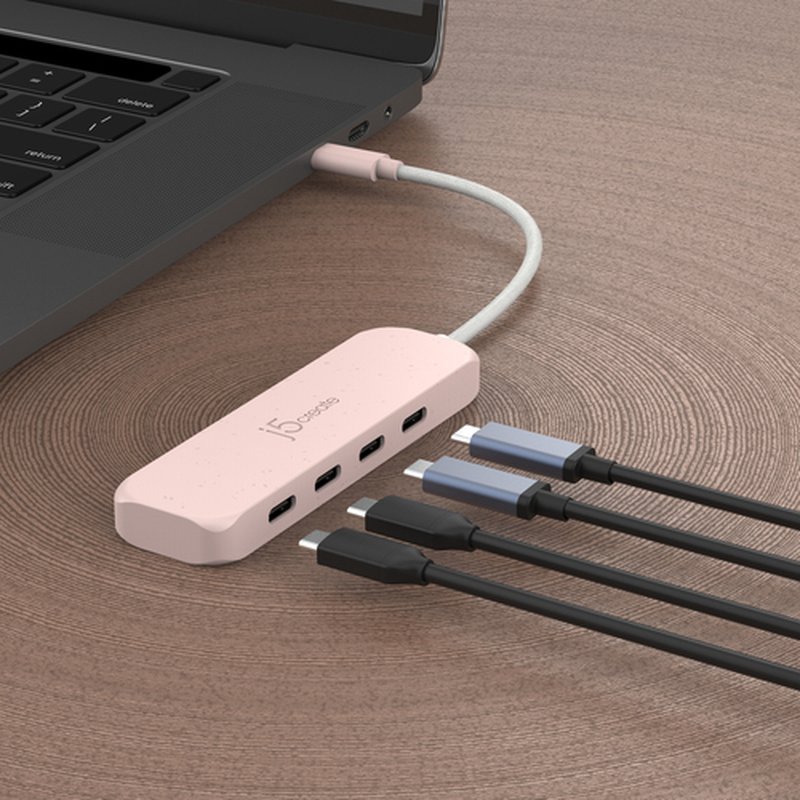 j5create Concentrador USB-C a 4 puertos de tipo C de 2ª generación ecológico j5create Concentrador USB-C a 4 puertos de tipo C de 2ª generación ecológico - Imagen 5