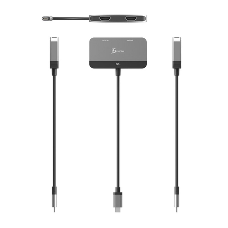 j5create JCA465-N USB-C® de 8K a adaptador de pantalla HDMI™ doble - Imagen 7