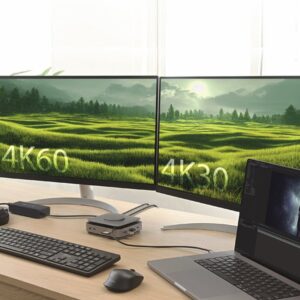 j5create JCD3199P-FN base para portátil y replicador de puertos Alámbrico USB 3.2 Gen 2 (3.1 Gen 2) Type-C Gris