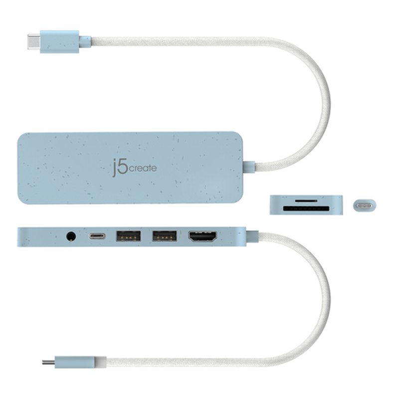 j5create JCD373EC-N Concentrador de múltiples puertos USB-C® ecológico con suministro de energía j5create JCD373EC-N Concentrador de múltiples puertos USB-C® ecológico con suministro de energía - Imagen 3