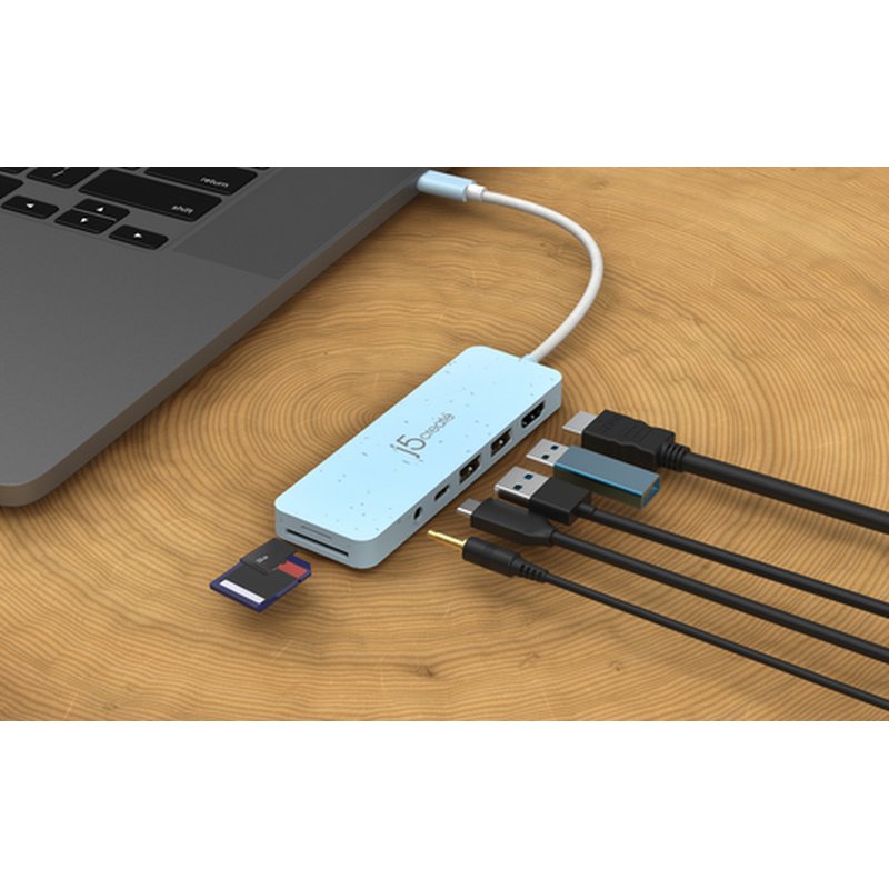 j5create JCD373EC-N Concentrador de múltiples puertos USB-C® ecológico con suministro de energía j5create JCD373EC-N Concentrador de múltiples puertos USB-C® ecológico con suministro de energía - Imagen 4