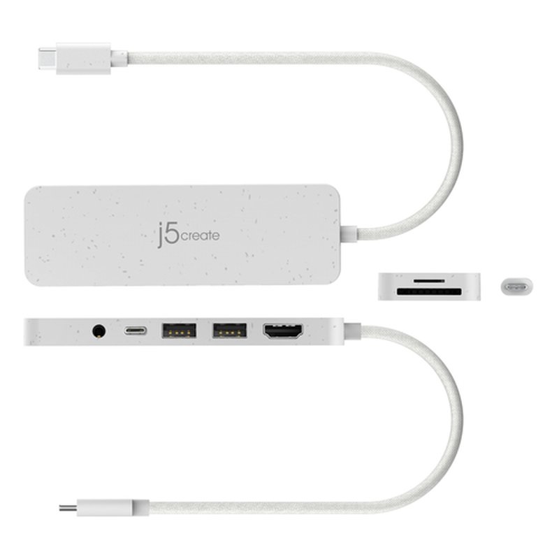 j5create JCD373EW-N Concentrador de múltiples puertos USB-C® ecológico con suministro de energía j5create JCD373EW-N Concentrador de múltiples puertos USB-C® ecológico con suministro de energía - Imagen 3