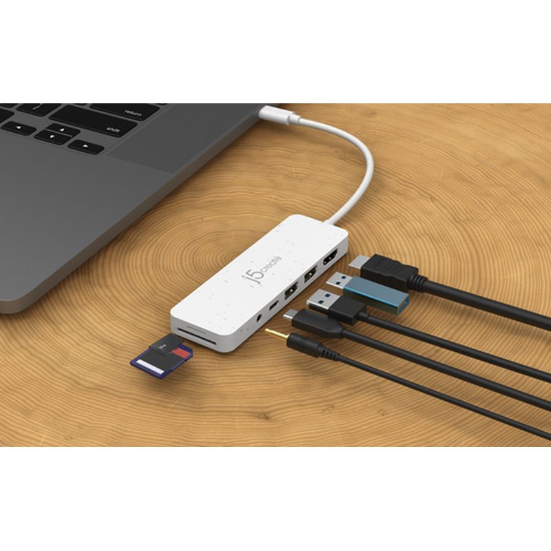 j5create JCD373EW-N Concentrador de múltiples puertos USB-C® ecológico con suministro de energía j5create JCD373EW-N Concentrador de múltiples puertos USB-C® ecológico con suministro de energía - Imagen 4