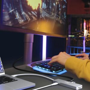 j5create JCD390-N base para portátil y replicador de puertos Alámbrico USB 3.2 Gen 2 (3.1 Gen 2) Type-C Plata, Blanco