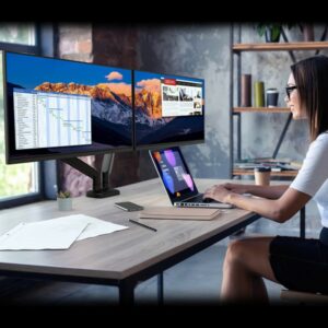 j5create JTSA102-N soporte para monitor 81,3 cm (32") Negro Escritorio