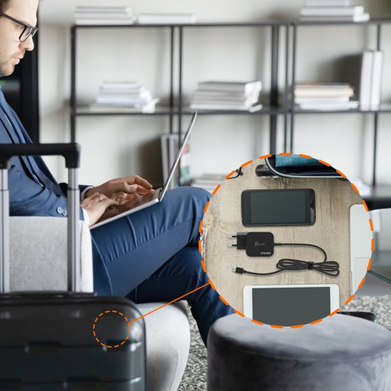 j5create JUP1565DCE3A-EN Minicargador USB-C® PD GaN de 67 W con 3 tipos de conectores de CC - UE j5create JUP1565DCE3A-EN Minicargador USB-C® PD GaN de 67 W con 3 tipos de conectores de CC - UE - Imagen 8