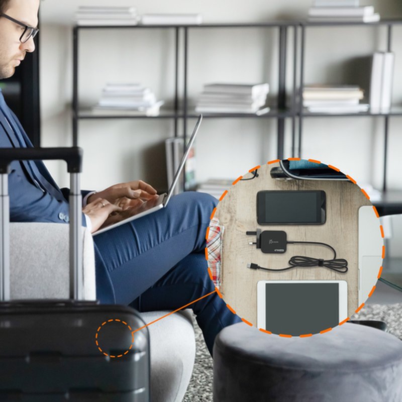 j5create JUP1565DCF3A-FN adaptador e inversor de corriente Universal 67 W Negro - Imagen 8