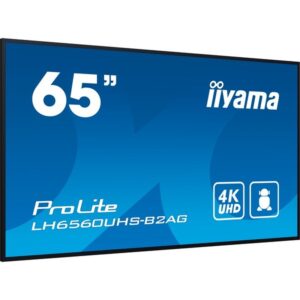 iiyama LH6560UHS-B2AG pantalla de señalización Pizarra de caballete digital 165,1 cm (65") LED Wifi 500 cd / m² 4K Ultra HD Negro Procesador incorporado Android 11 24/7
