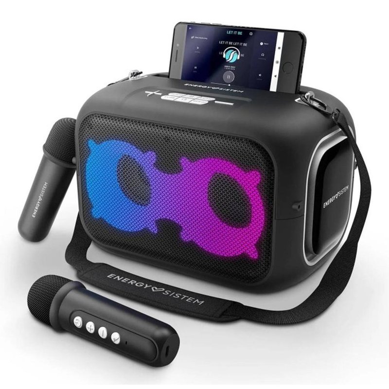 ALTAVOZ BLUETOOTH ENERGY KARAOKESTAR 60W TWS MICRO SD USB JACK RGB BLACK + 2 MICROFONOS