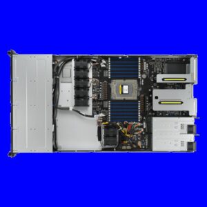 Alternative view of ASUS RS500A-E12-RS4U Socket SP5 Bastidor (1U) Negro, Plata