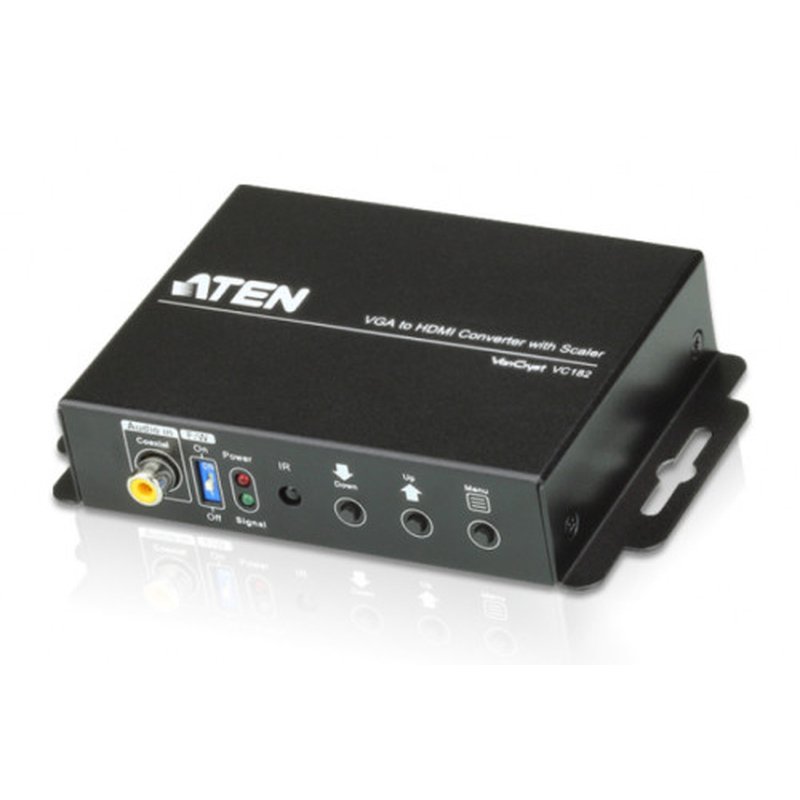 ATEN Conversor de VGA/Audio a HDMI con escalador
