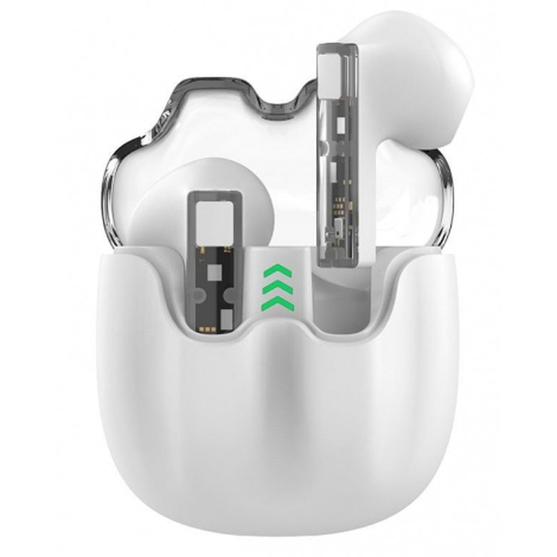 AURICULAR IN-EAR + MIC COOL DUAL POD VISION BLUETOOTH WHITE