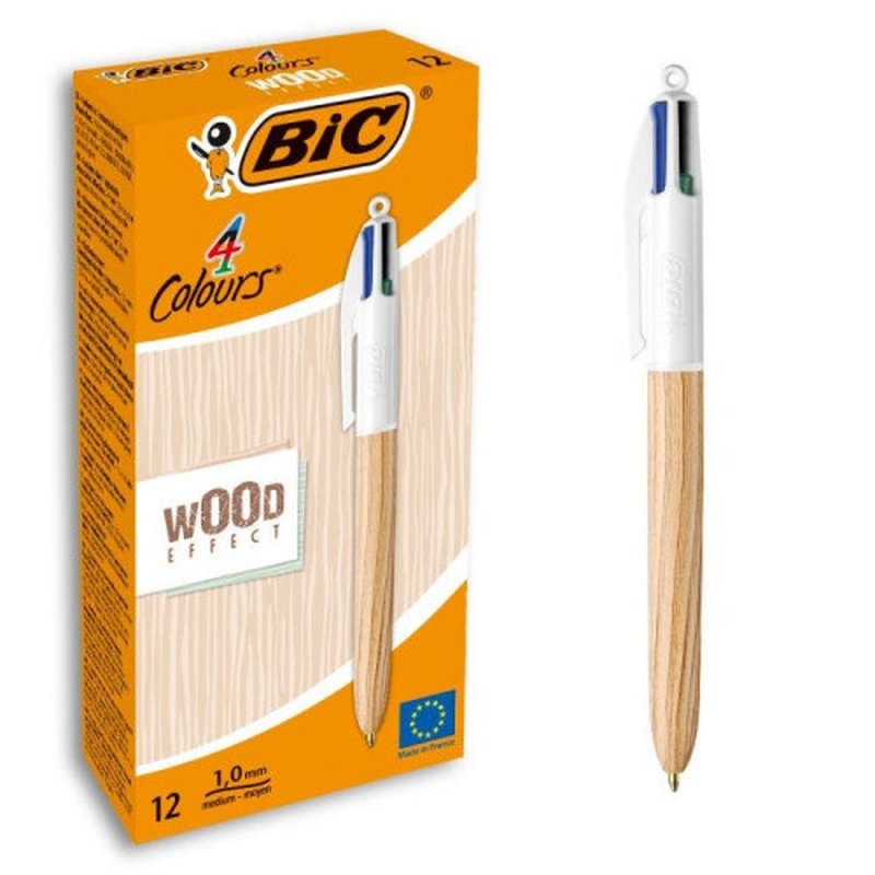 BOLI BIC CUATROWOOD CAJA DE 12UD | PACK 12 UNIDADES