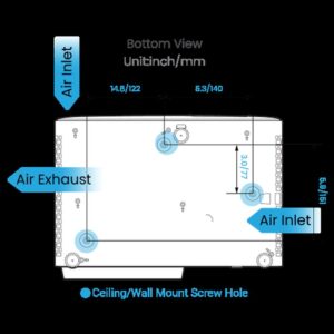 BenQ X500i videoproyector Proyector de corto alcance 2200 lúmenes ANSI DLP UHD 4K (3840x2160) Negro, Blanco