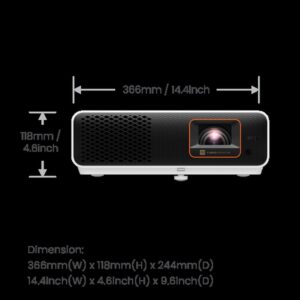 BenQ X500i videoproyector Proyector de corto alcance 2200 lúmenes ANSI DLP UHD 4K (3840x2160) Negro, Blanco