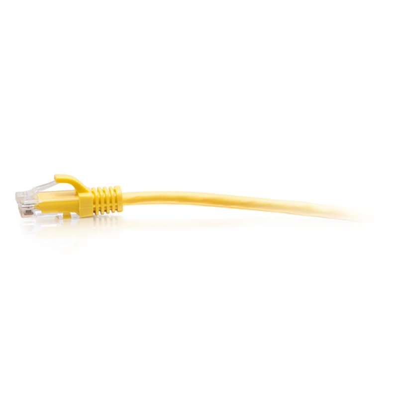 C2G Cable de conexión Ethernet delgado sin apantallar (UTP) con protección antienganche Cat6a de 2,1 m - Amarillo - Imagen 2