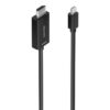 AISENS Cable conversor MINI DP a HDMI 4K@60Hz, MINI DP/M-HDMI/M, Negro, 1.0m