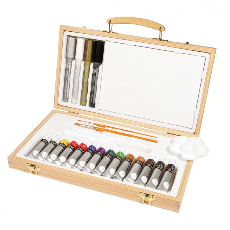 CAJA DE MADERA SET DE PINTURA ACRÍLICO DALER ROWNEY D12650055000 - Imagen 2