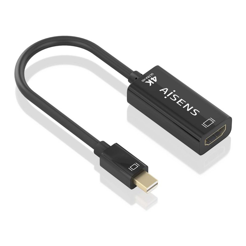 AISENS Conversor MINI DP a HDMI 4K@60Hz, MINI DP/M-HDMI/H, Negro, 15cm AISENS Conversor MINI DP a HDMI 4K@60Hz, MINI DP/M-HDMI/H, Negro, 15cm