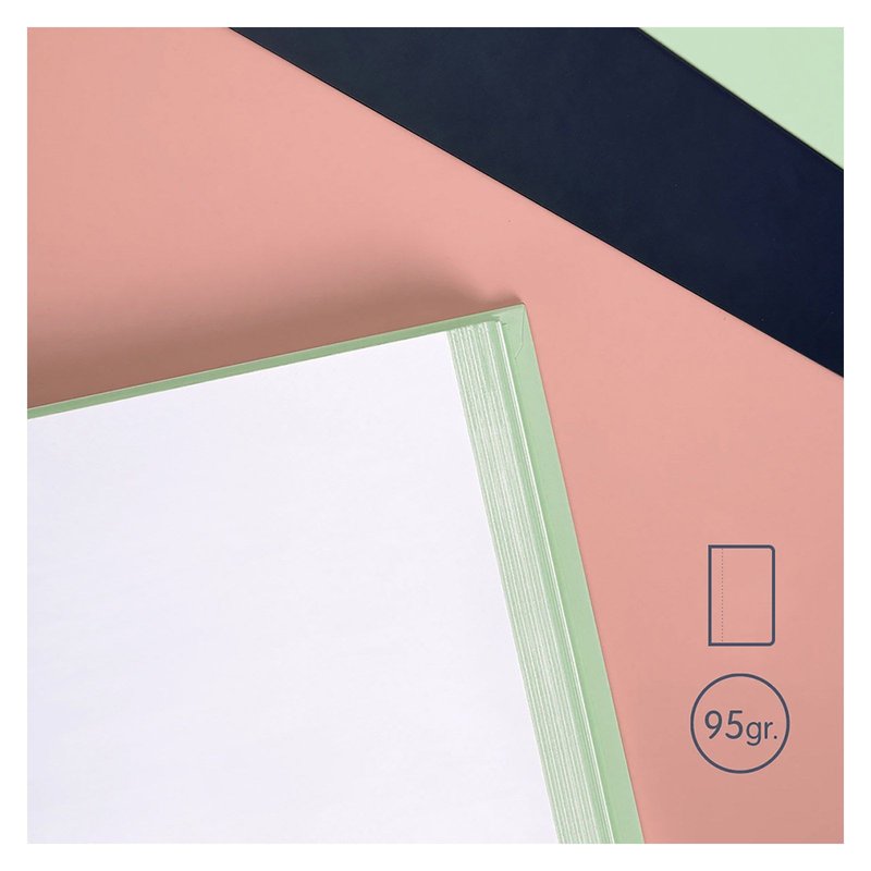 CUADERNO A5 CON ESPIRAL Y TAPA DURA, 80 HOJAS BLANCAS DE 95 GR/M, COLECCIÓN 430 SINCE 1918, BEIGE MILAN 57151E80BG - Imagen 2