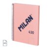 CUADERNO A5 CON ESPIRAL Y TAPA DURA, 80 HOJAS BLANCAS DE 95 GR/M, COLECCIÓN 430 SINCE 1918, ROSA MILAN 57151E80P
