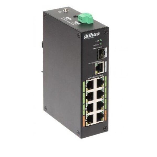 (DH-LR2110-8ET-120-V2) DAHUA SWITCH INDUSTRIAL 8 PUERTOS EPOE