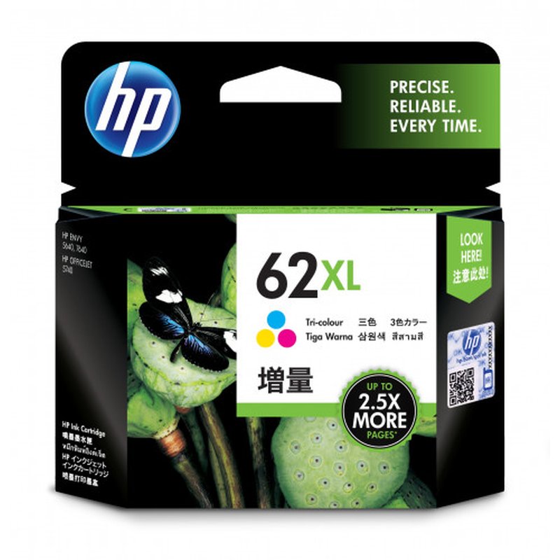 HP Cartucho de tinta original 62XL de alta capacidad tricolor HP Cartucho de tinta original 62XL de alta capacidad tricolor