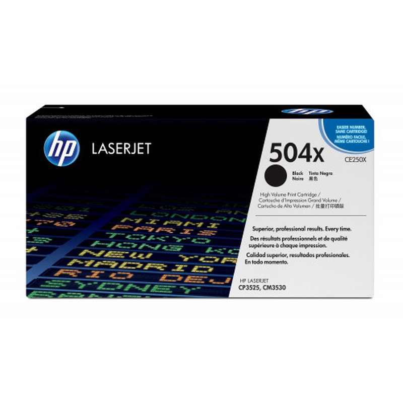 HP Cartucho de tóner original LaserJet 504X de alta capacidad negro
