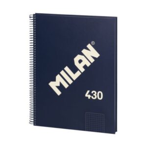 LIBRETA CON ESPIRAL, PAPEL CUADRICULADO, 80 HOJAS A4, SERIE 1918, AZUL MILAN 57143E80B