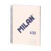LIBRETA CON ESPIRAL, PAPEL CUADRICULADO, 80 HOJAS A4, SERIE 1918, BEIGE MILAN 57143E80BG