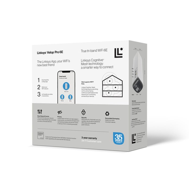 Linksys Velop Pro 6E Sistema Mesh WiFi 6E de verdadera tribanda - Imagen 18
