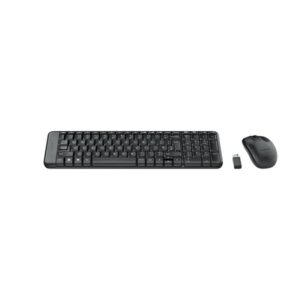 Logitech Wireless Combo MK220 teclado Ratón incluido RF inalámbrico QWERTY Griego Negro